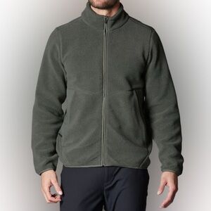 Cuts Clothing Polartec® Sherpa Full Zip | Pine Signature-fit jacket. size Large